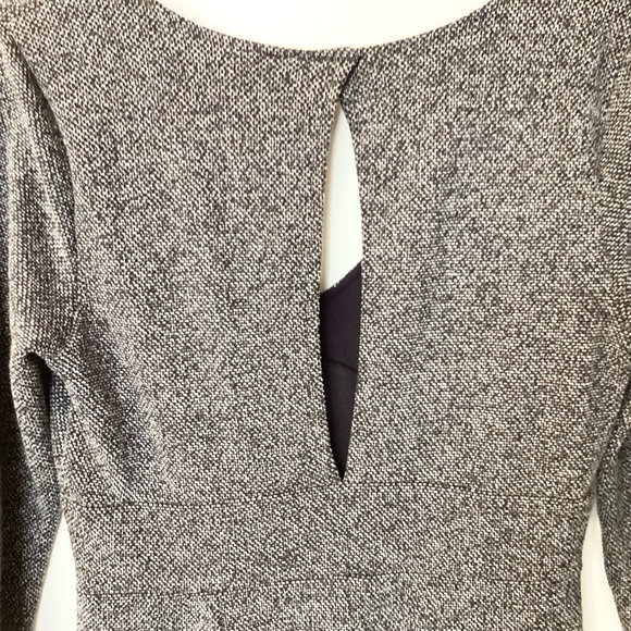 NWT Free People Heartstopper 3/4 Sleeve V-Neck Tweed Mini Dress - Black - L - Picture 6 of 9